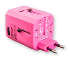 USB Travel Adapter (pink)