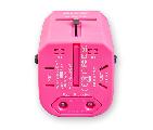 USB Travel Adapter (pink)