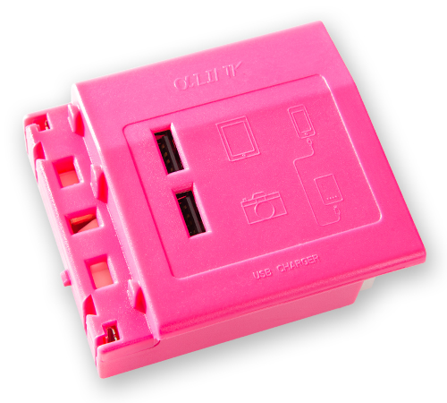 USB充電模組 (粉紅色)