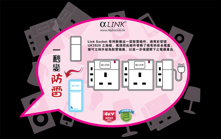 AlphaLink Link Socket 防雷組件海報